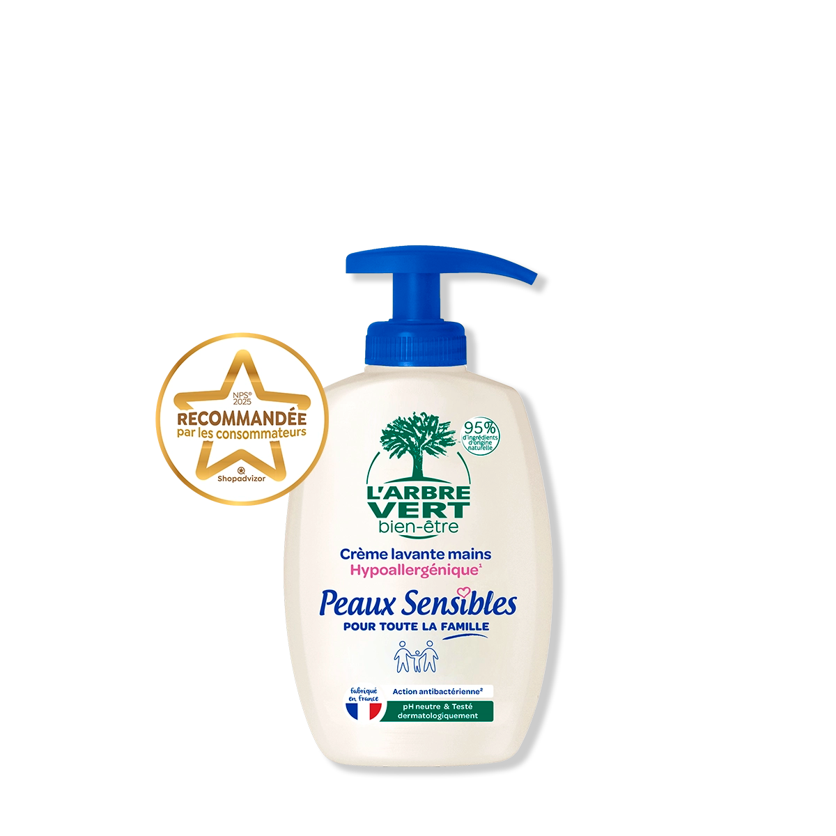 Crème lavante mains Peaux sensibles 300 mL