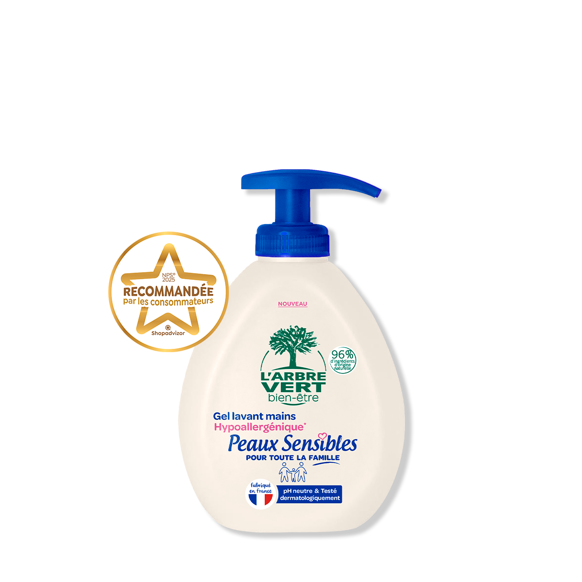 Gel lavant mains Peaux sensibles 300 mL