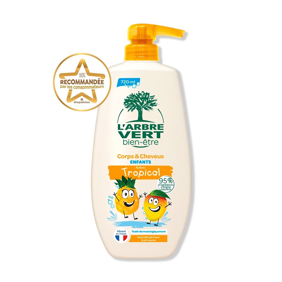 Crème Corps & Cheveux enfants Parfum Tropical 720 mL