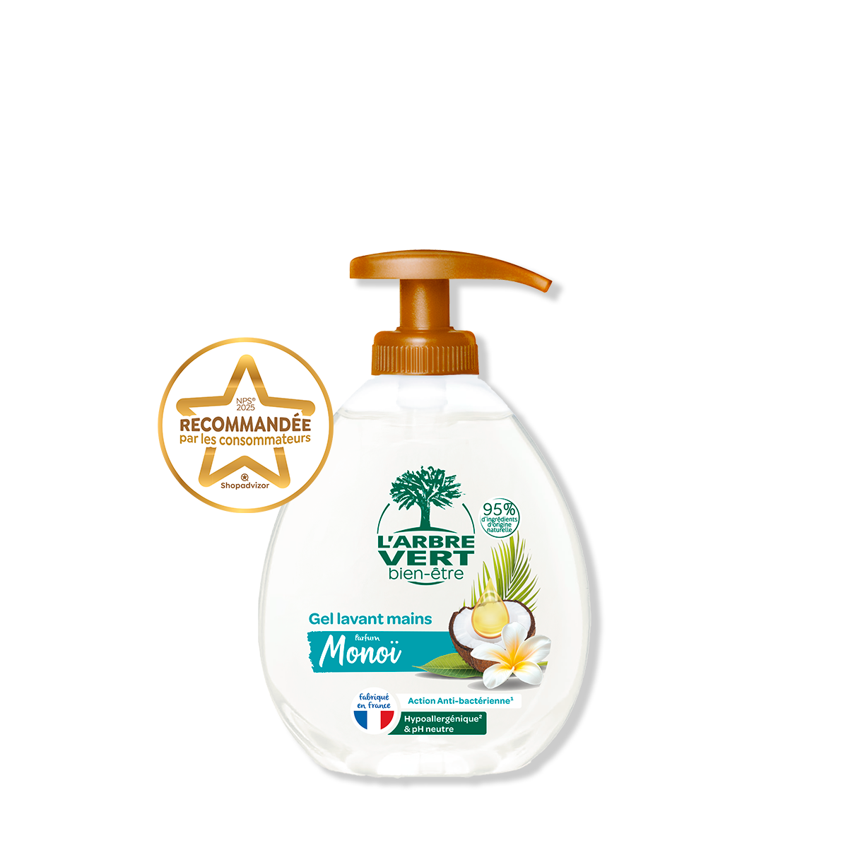 Gel lavant mains Monoï 300 mL