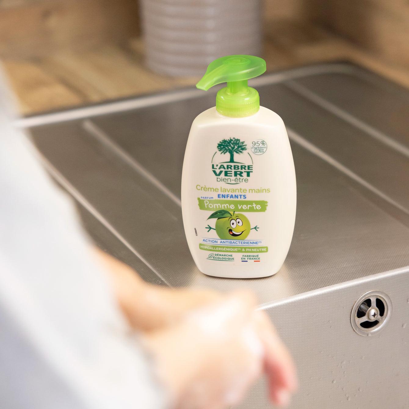 Crème lavante mains - Enfants Pomme verte 300 mL