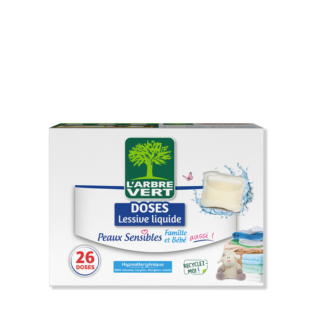 Doses lessive liquide Peaux sensibles 26 doses