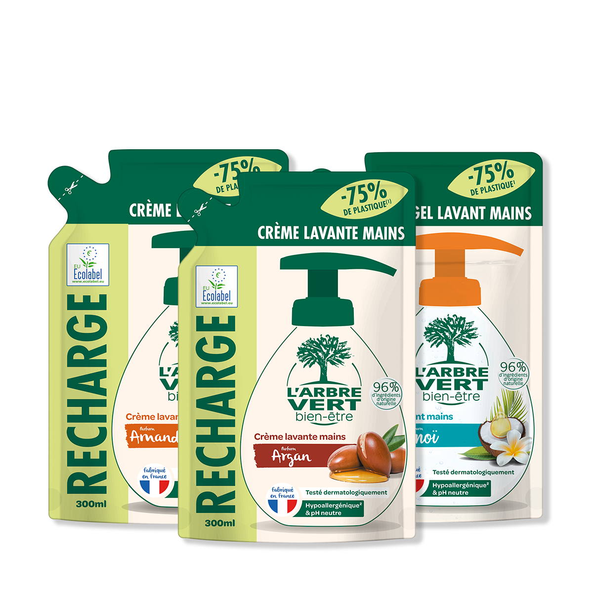 Pack Découverte Recharges Lavants Mains
