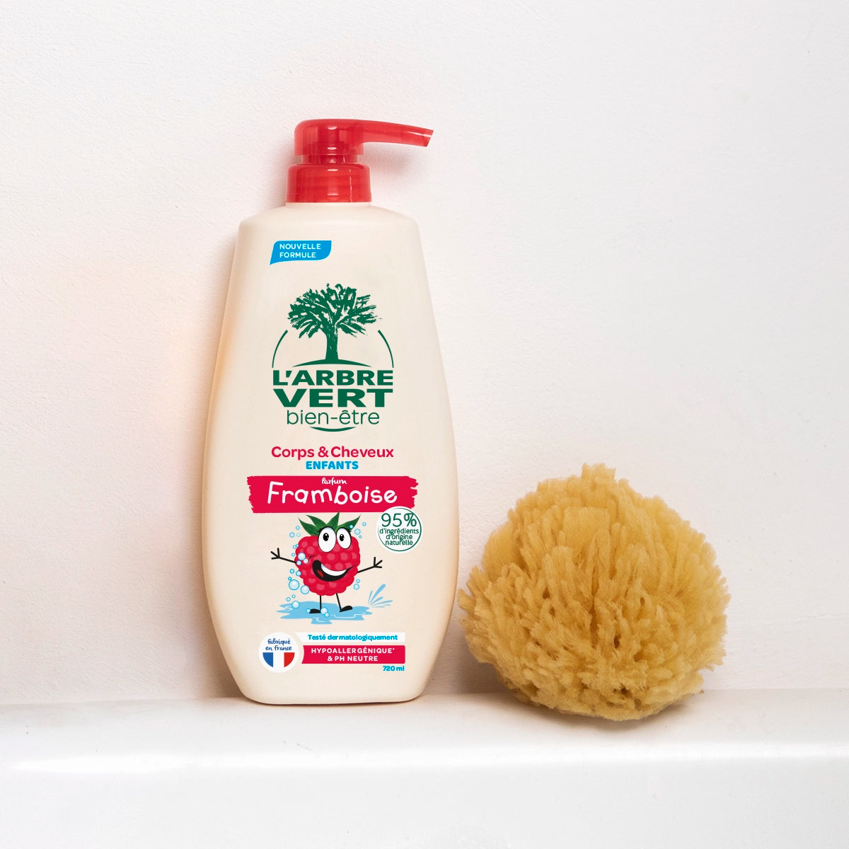 Crème Corps & Cheveux enfants Parfum Framboise 720 mL