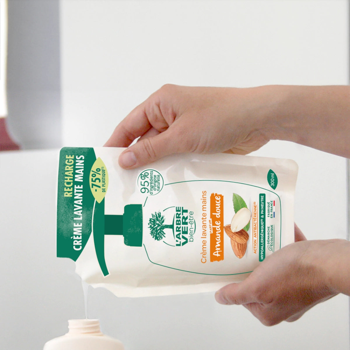 Pack crème lavante mains et recharge Amande douce 2 x 300 mL