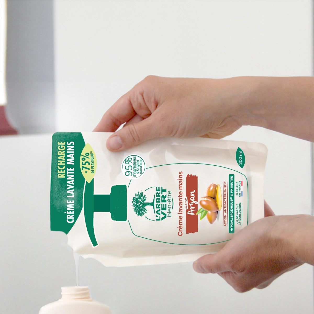 Lot de 3 recharges crème lavante mains Argan 3 x 300 mL