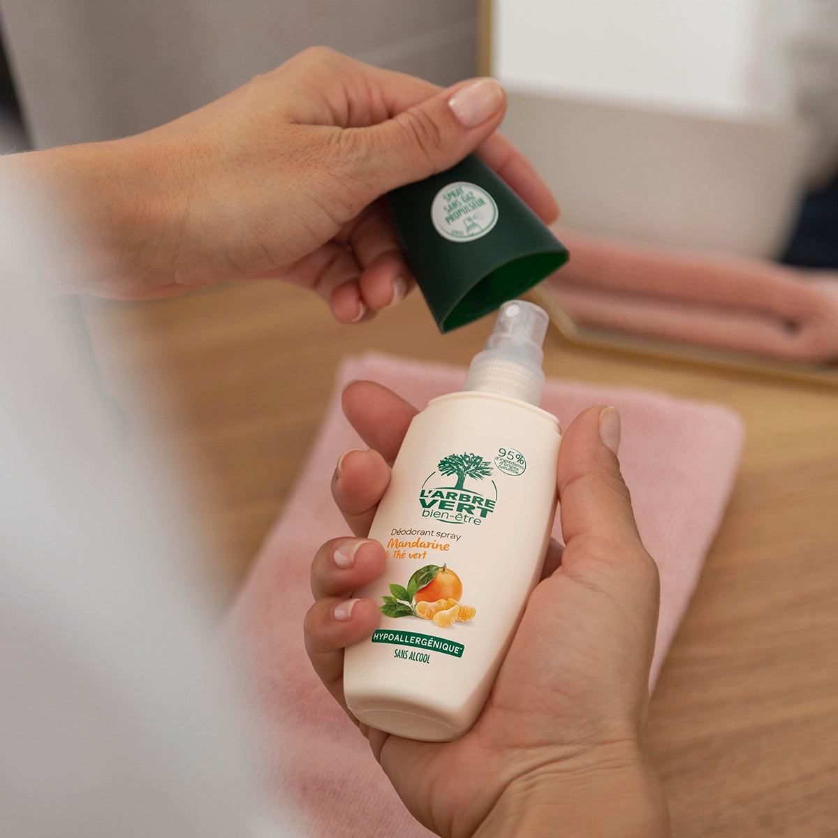 Déodorant spray Parfum Mandarine & Thé vert 75 mL