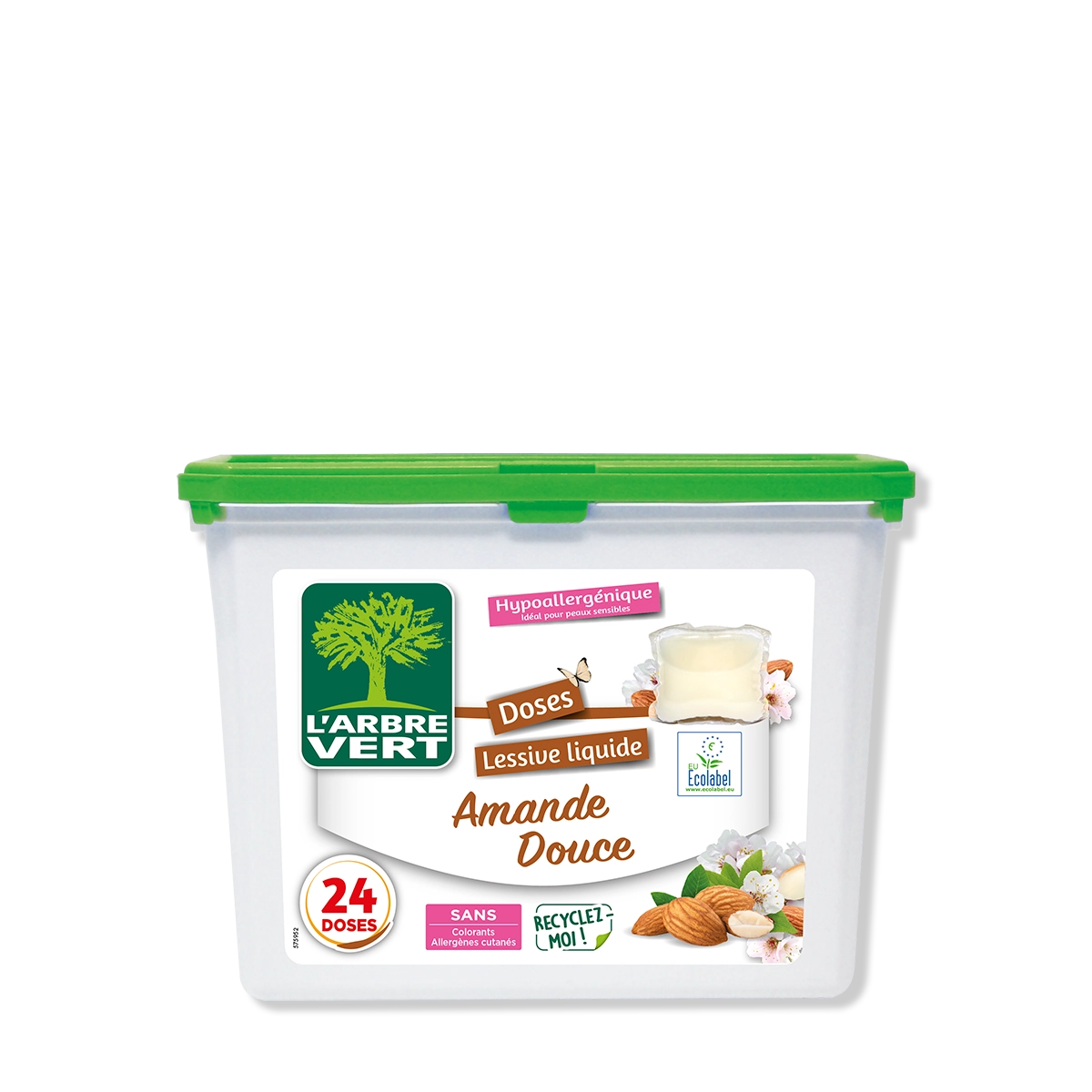 Doses lessive liquide Amande douce 24 doses