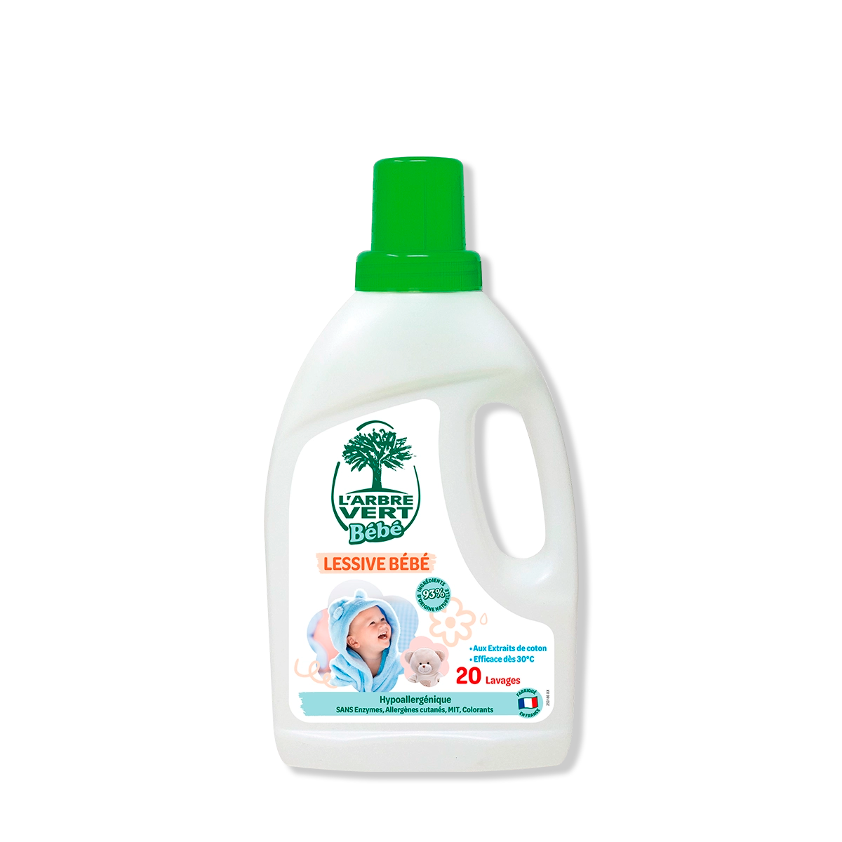 L'Arbre Vert Lessive Bb 1,2 L  Formule Douce pour le Linge des  Tout-Petits  L'Arbre Vert