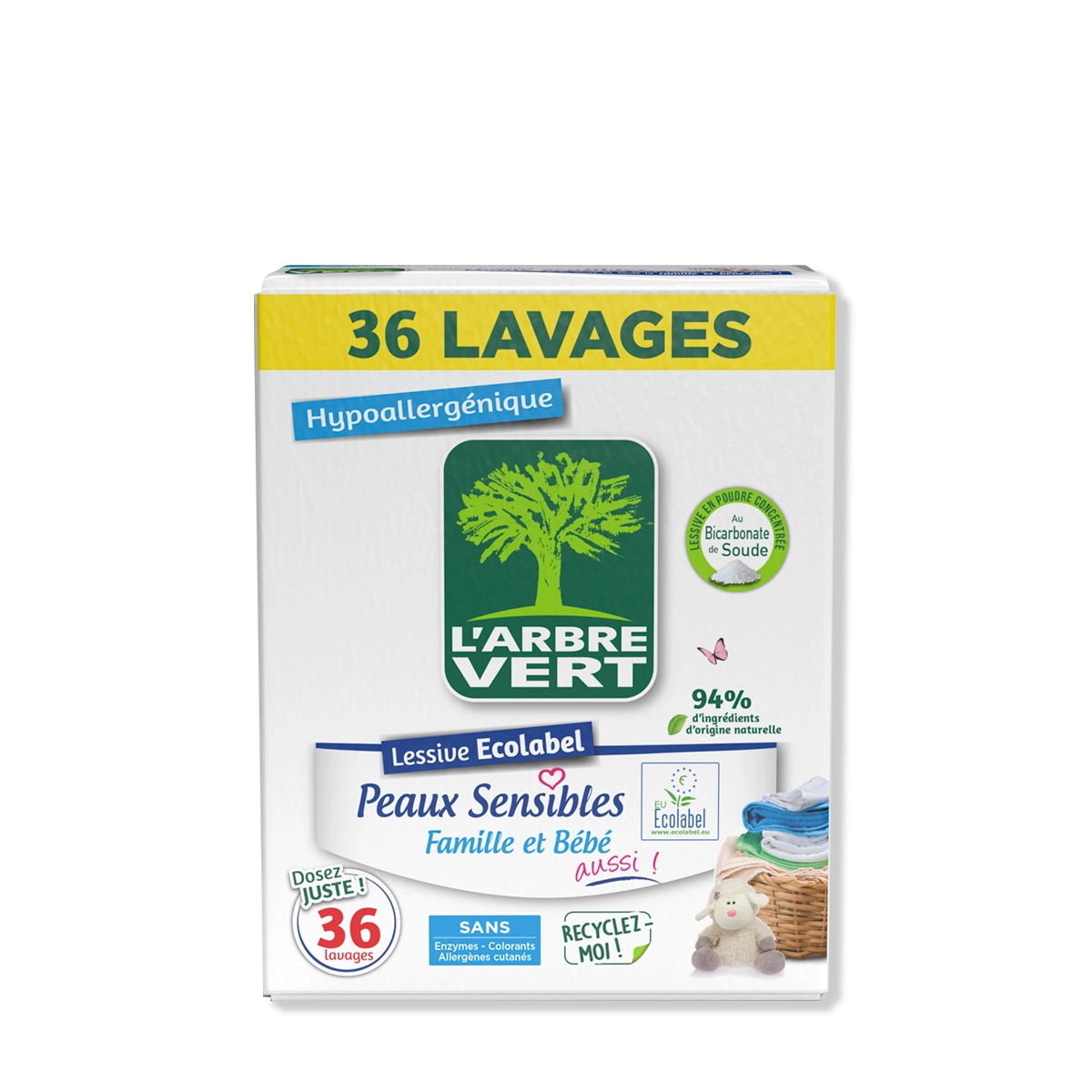 Lessive poudre Peaux sensibles 1,8Kg