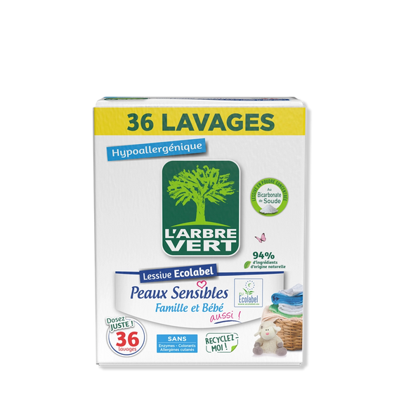 Lessive poudre Peaux sensibles 1,8Kg