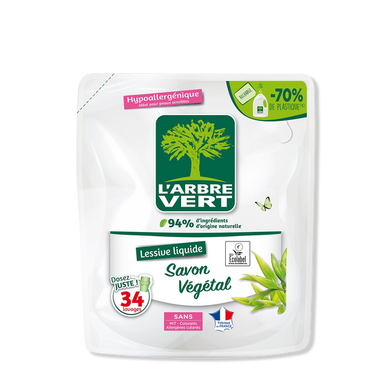 Recharge lessive liquide Savon Végétal 1,53L