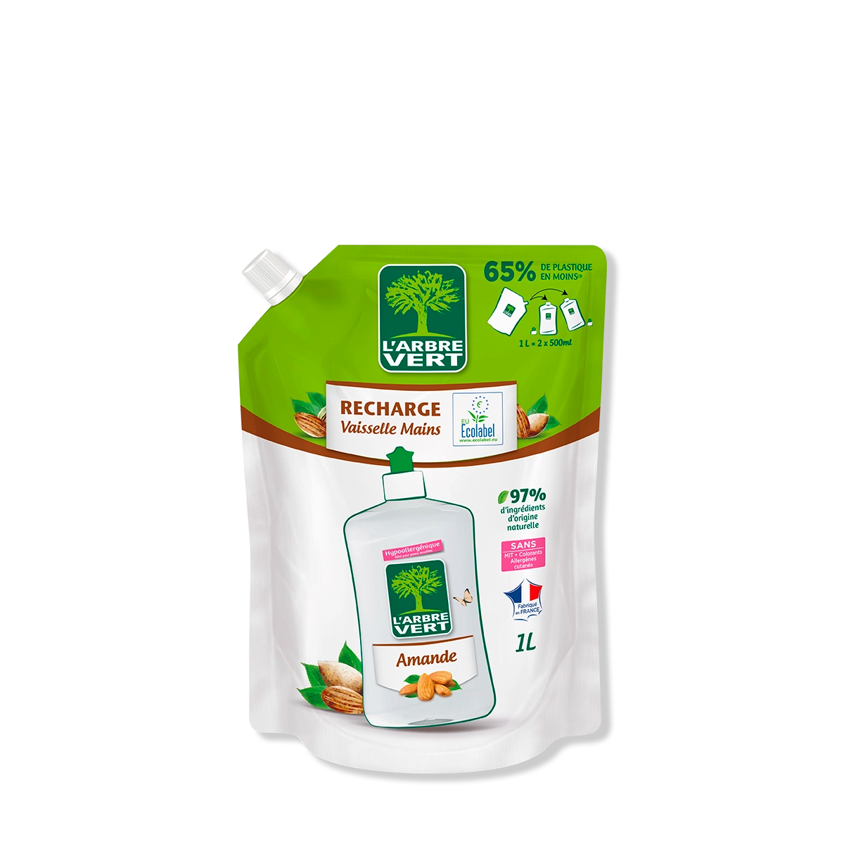 Recharge liquide vaisselle Parfum Amande 1L