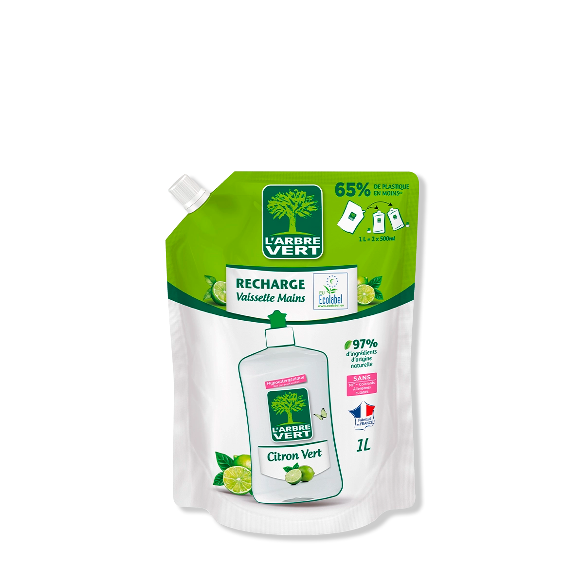 Recharge liquide vaisselle Parfum citron vert 1L