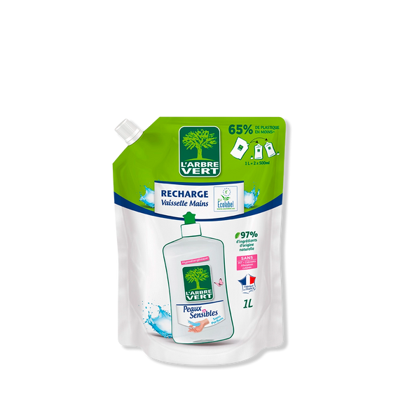 Recharge liquide vaisselle Peaux sensibles 1L