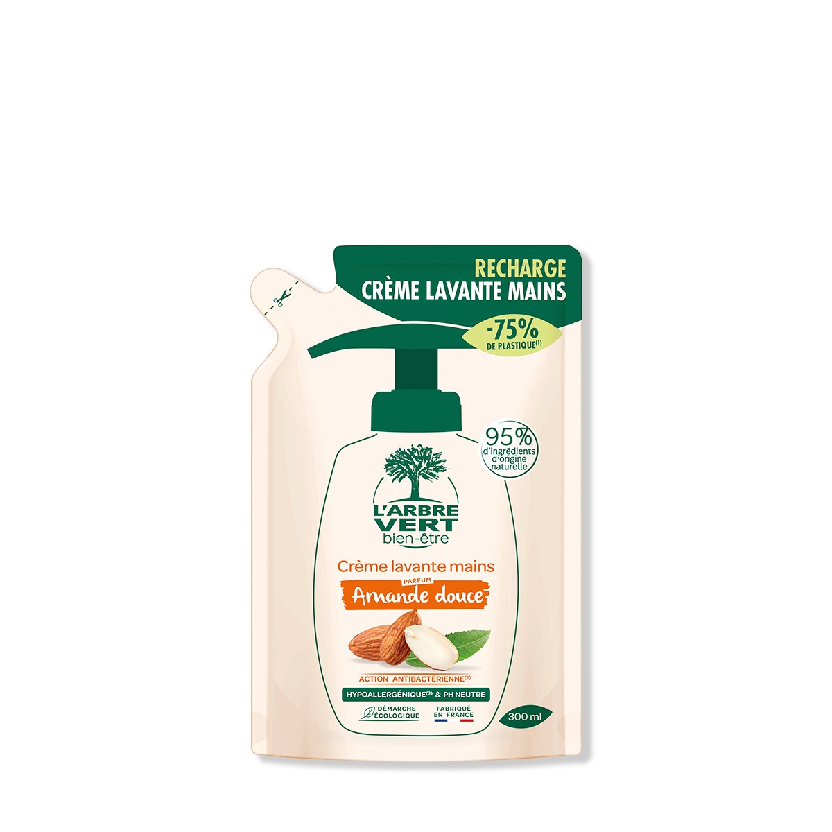 Recharge crème lavante mains Amande douce 300 mL