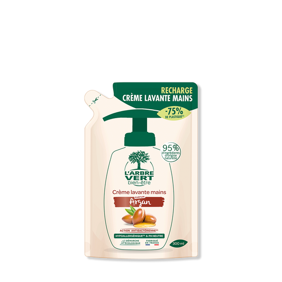 Recharge crème lavante mains Argan 300 mL