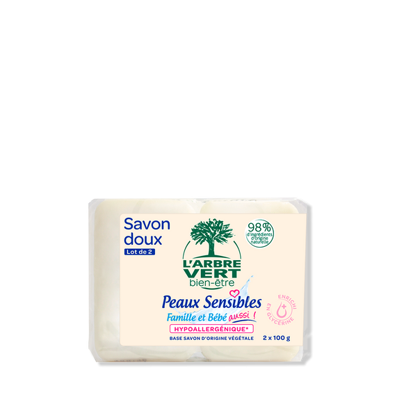 Savon doux Peaux sensibles 2 x 100 g
