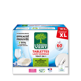 Tablettes lave vaisselle Tout en Un 60 Tablettes