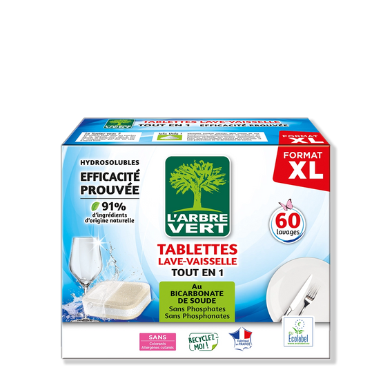 Tablettes lave vaisselle Tout en Un 60 Tablettes