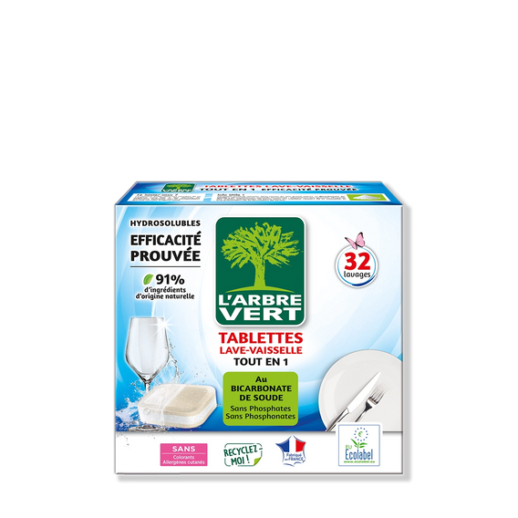 Tablettes lave vaisselle Tout en Un 32 Tablettes