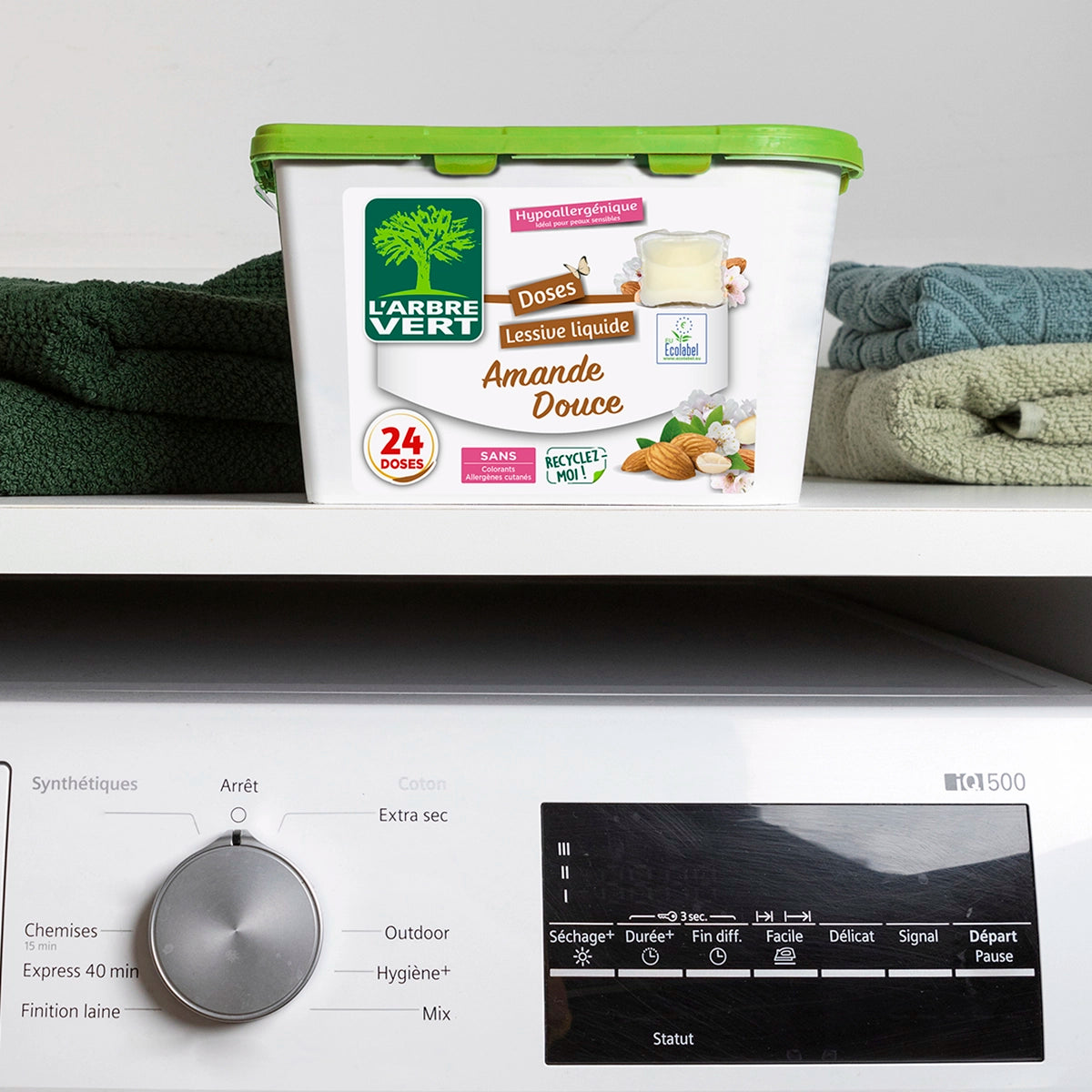 Doses lessive liquide Amande douce 24 doses