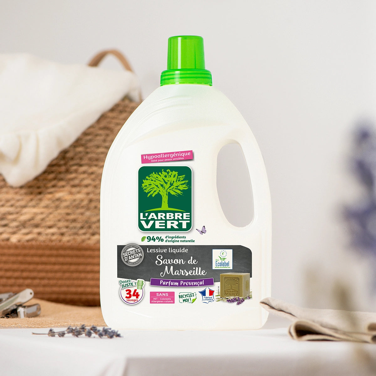 Lessive liquide Savon de Marseille 1,53L