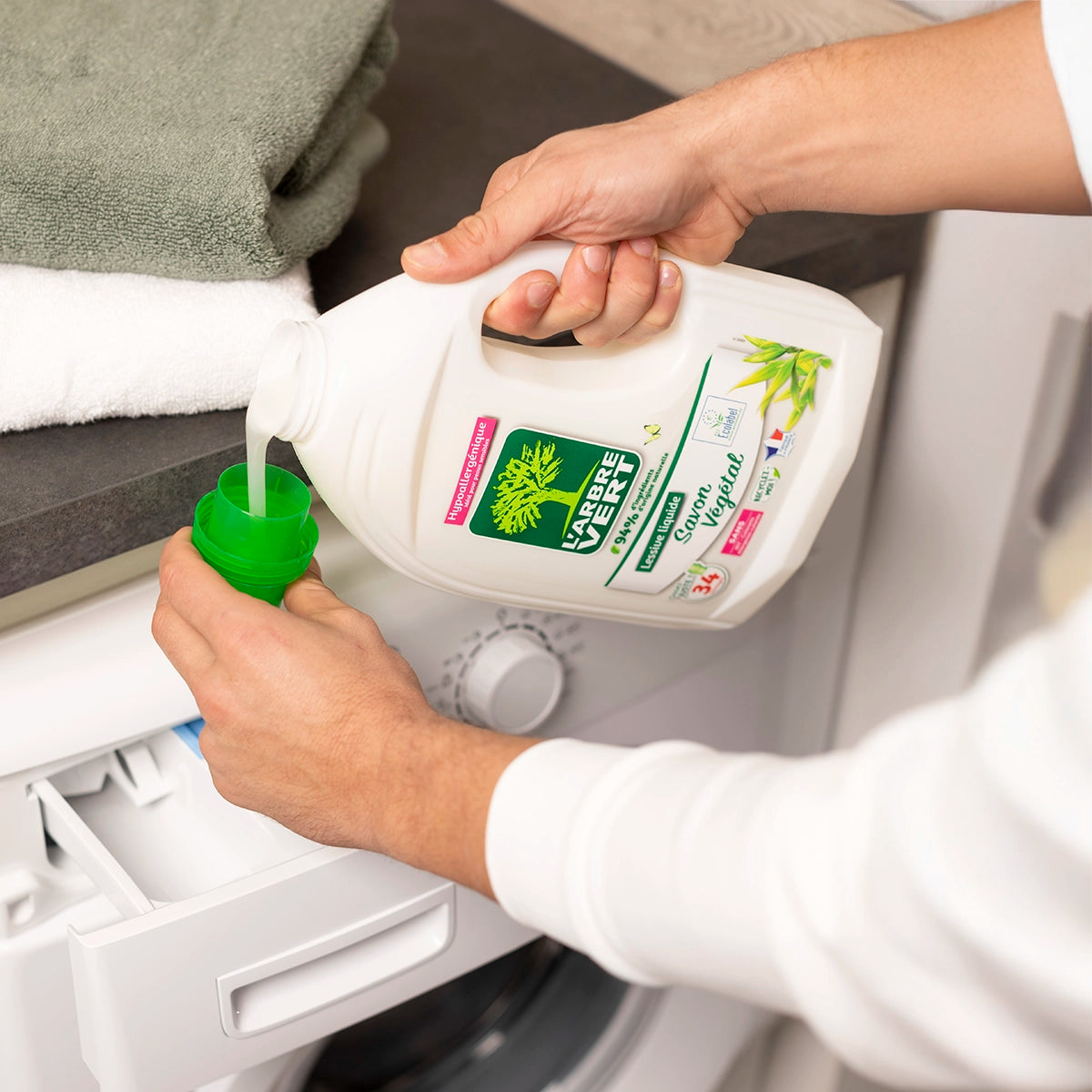 Pack lessive et recharge Savon Végétal 2 x 1,53L