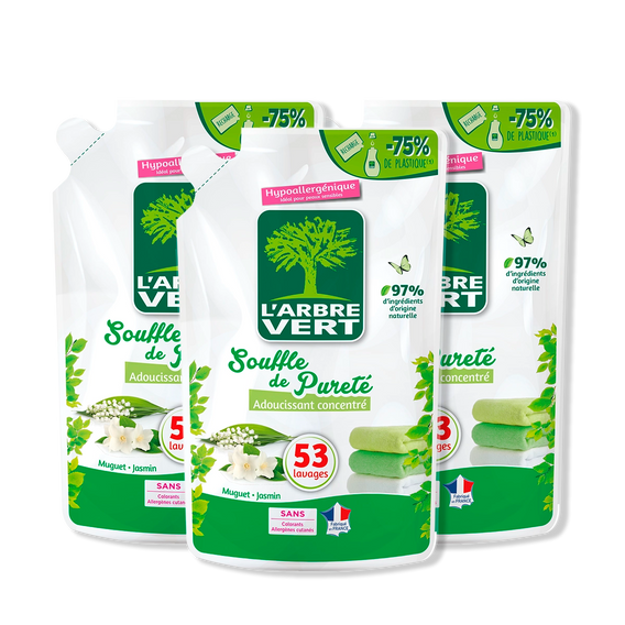 Lot de 3 recharges adoucissant souffle de pureté 3 x 800 mL