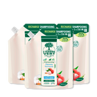 Lot de 3 recharges Shampooing Cheveux Normaux Parfum Coton & Litchi 3x500 mL