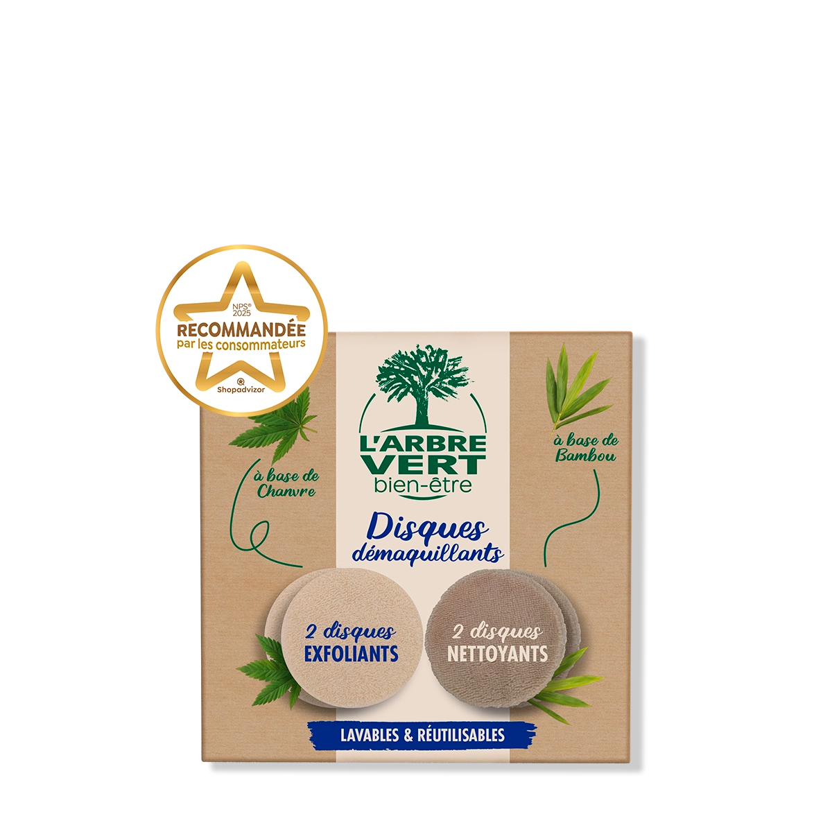 Coffret disques démaquillants Lavables & Réutilisables 2 x 2 disques