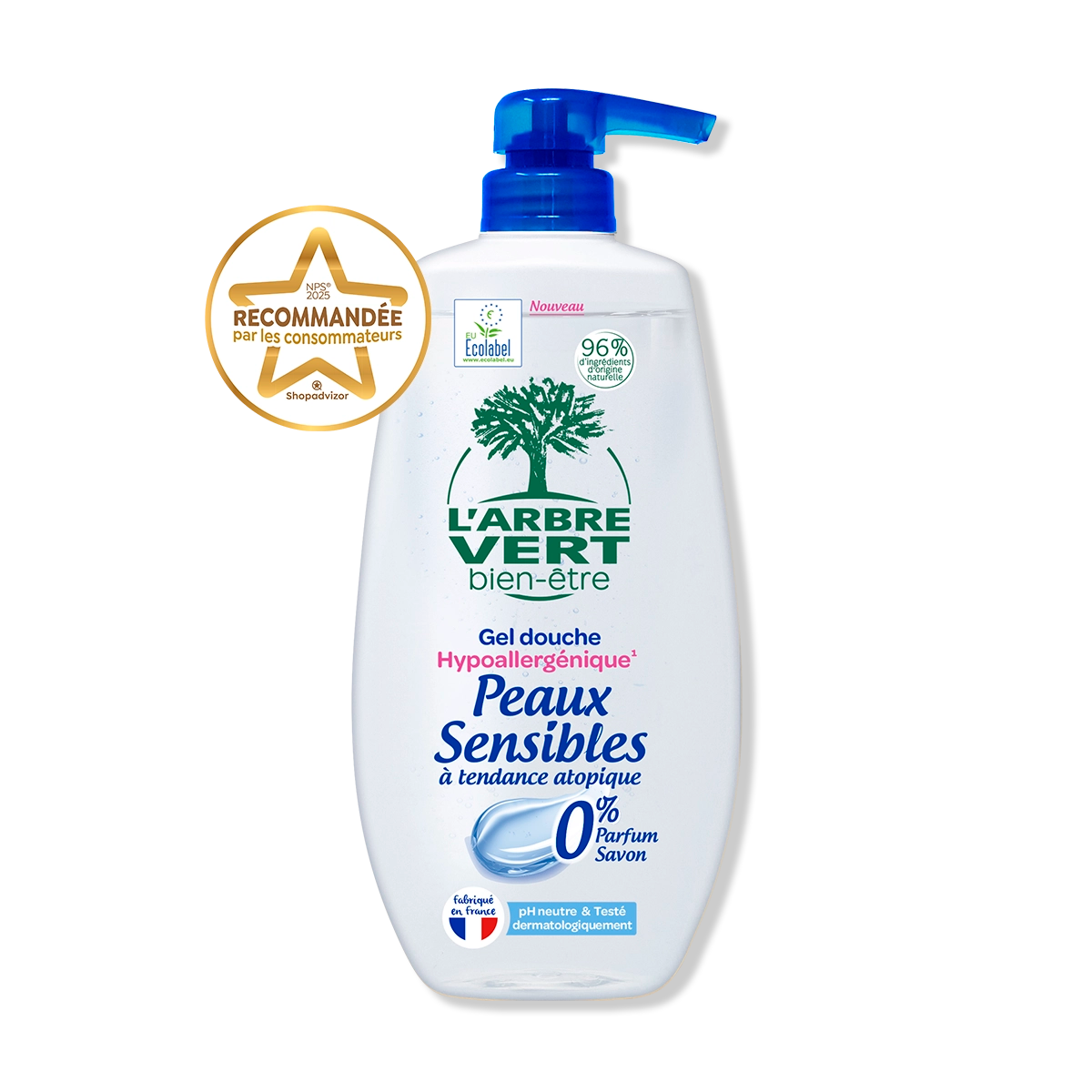 Gel douche Peaux Sensibles à tendance atopique 0% 720ml
