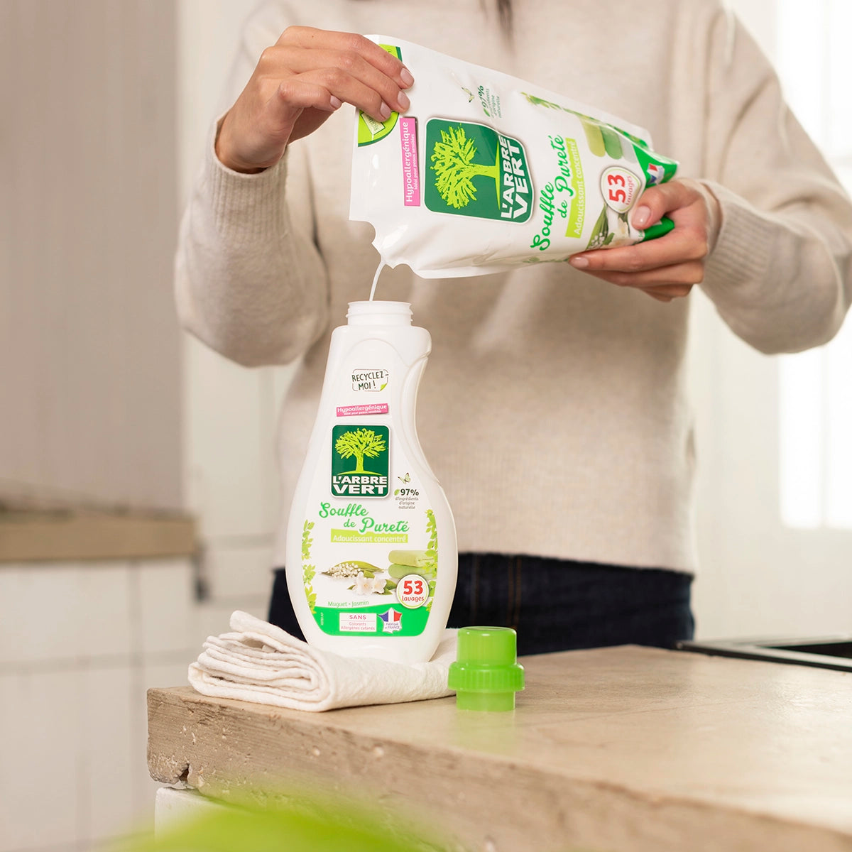 Lot de 3 recharges adoucissant souffle de pureté 3 x 800 mL