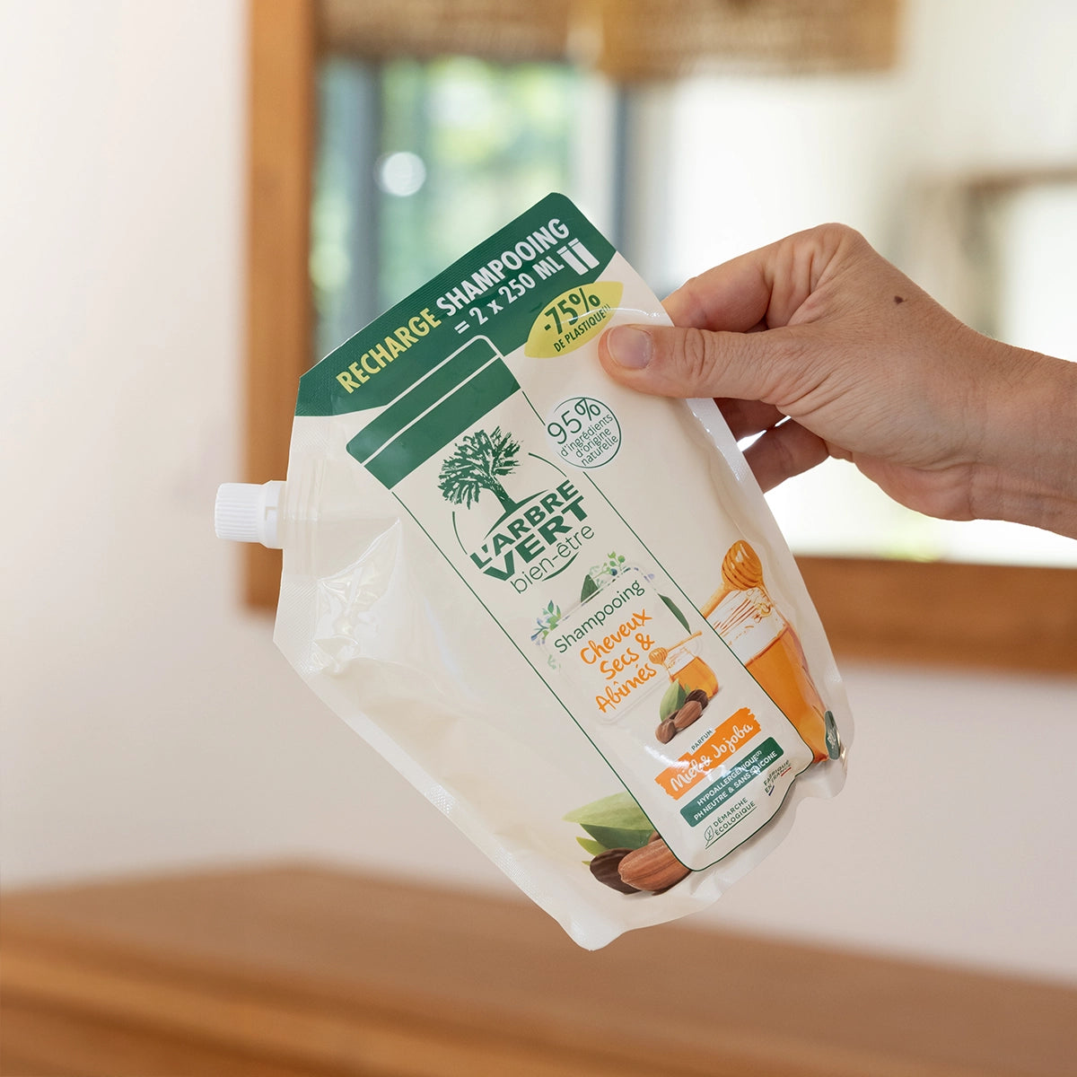 Lot de 3 recharges Cheveux Secs et Abîmés Parfum Miel & Jojoba