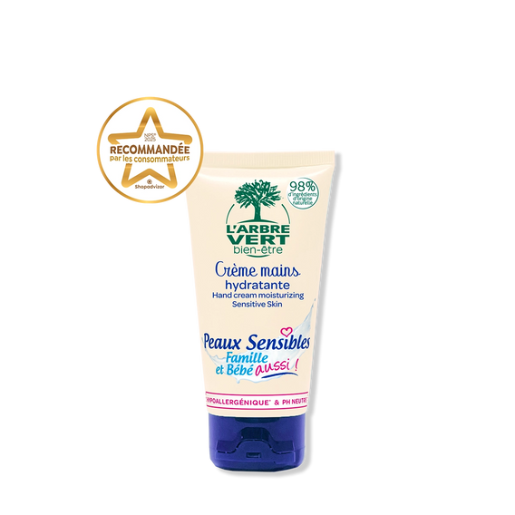 Crème mains hydratante à l'huile d'Amande Peaux sensibles 75 mL