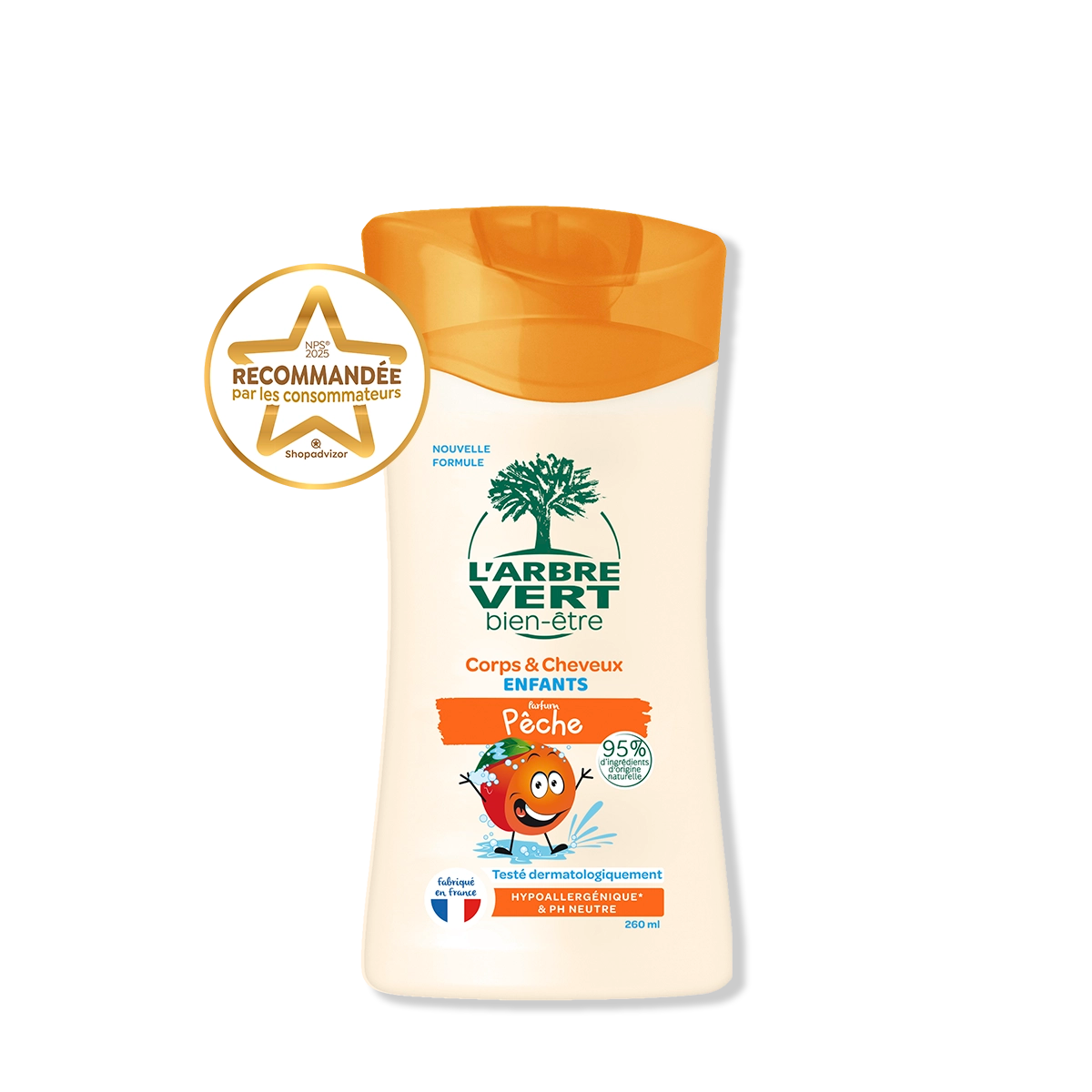 Crème Corps & Cheveux enfants Parfum Pêche 260 mL