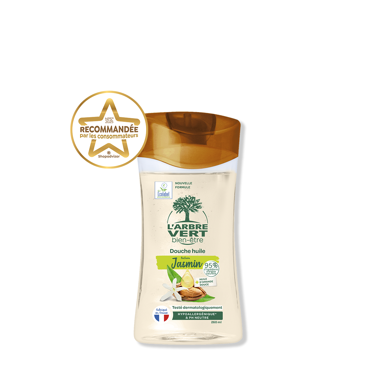 Douche huile Jasmin & huile d'Amande douce 260 mL