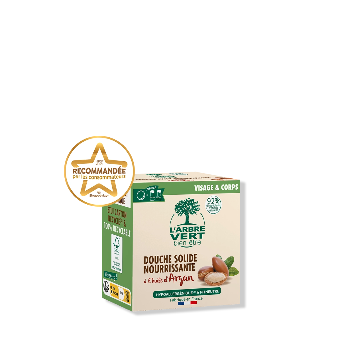 Douche solide A l'huile d'Argan 75 g