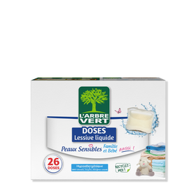 Doses lessive liquide Peaux sensibles 26 doses