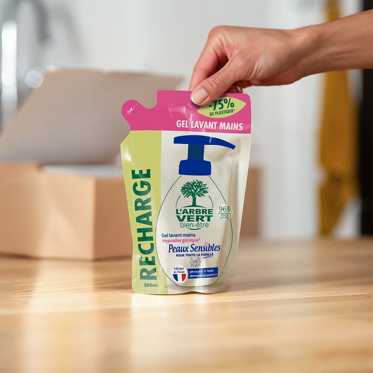 Recharge crème lavante mains Peaux sensibles 300 mL