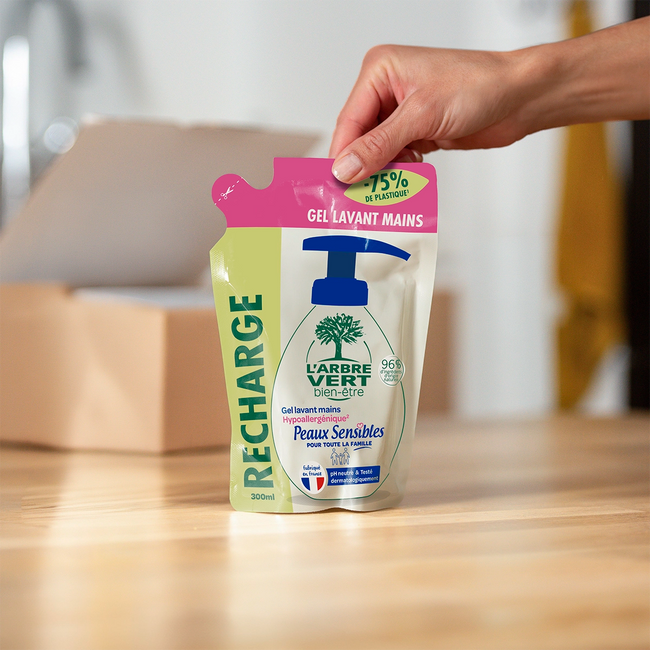 Recharge crème lavante mains Peaux sensibles 300 mL