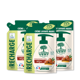 Lot de 3 recharges crème lavante mains Argan 3 x 300 mL