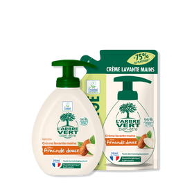 Pack crème lavante mains et recharge Amande douce 2 x 300 mL