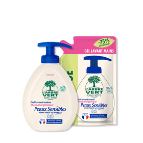 Pack gel lavant et recharge Peaux Sensibles 2 x 300 mL