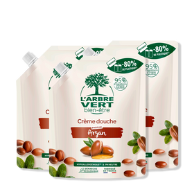 Lot de 3 recharges Crème douche Parfum Argan 3 x 500mL