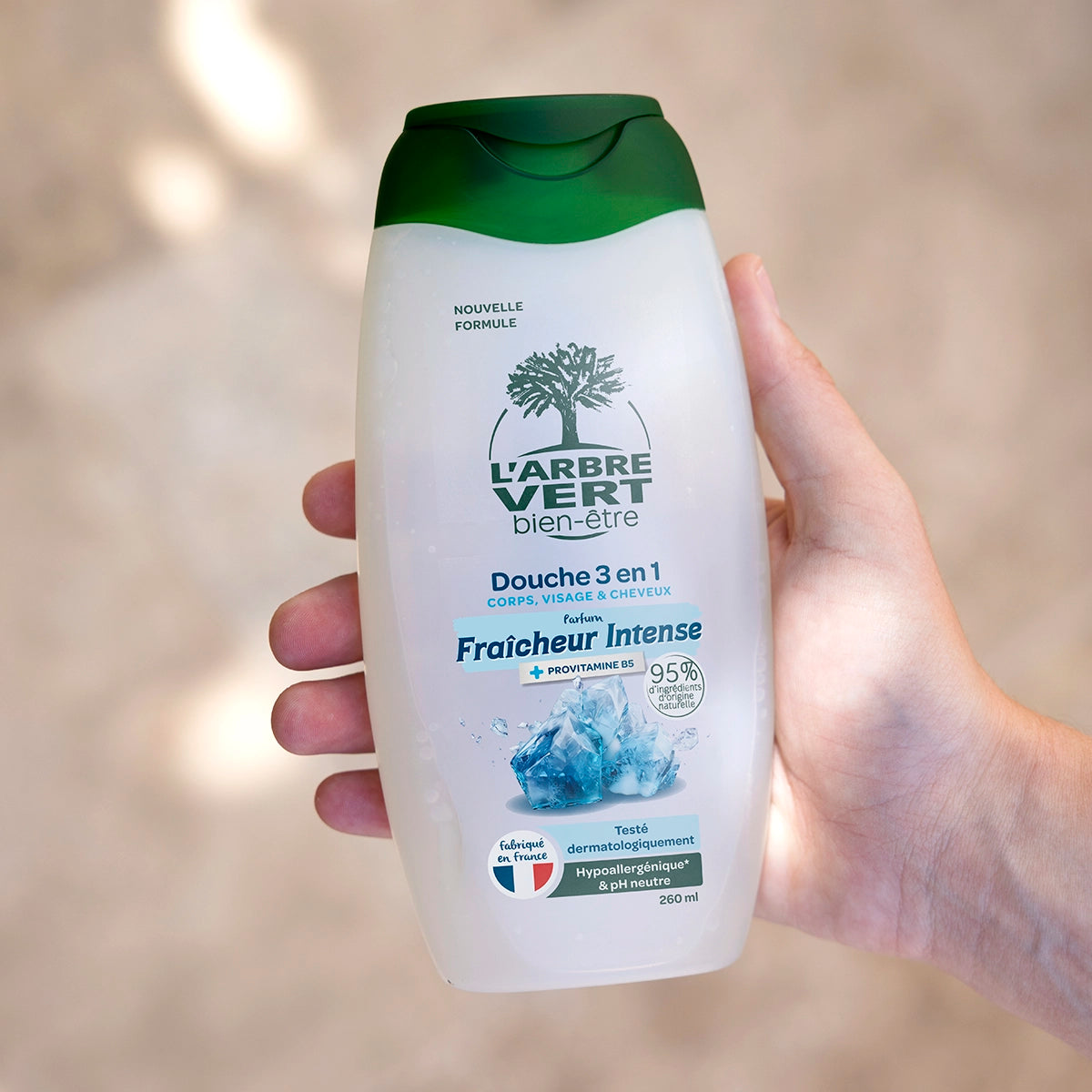 Douche homme 3 en 1 Parfum Fraicheur intense 260 mL