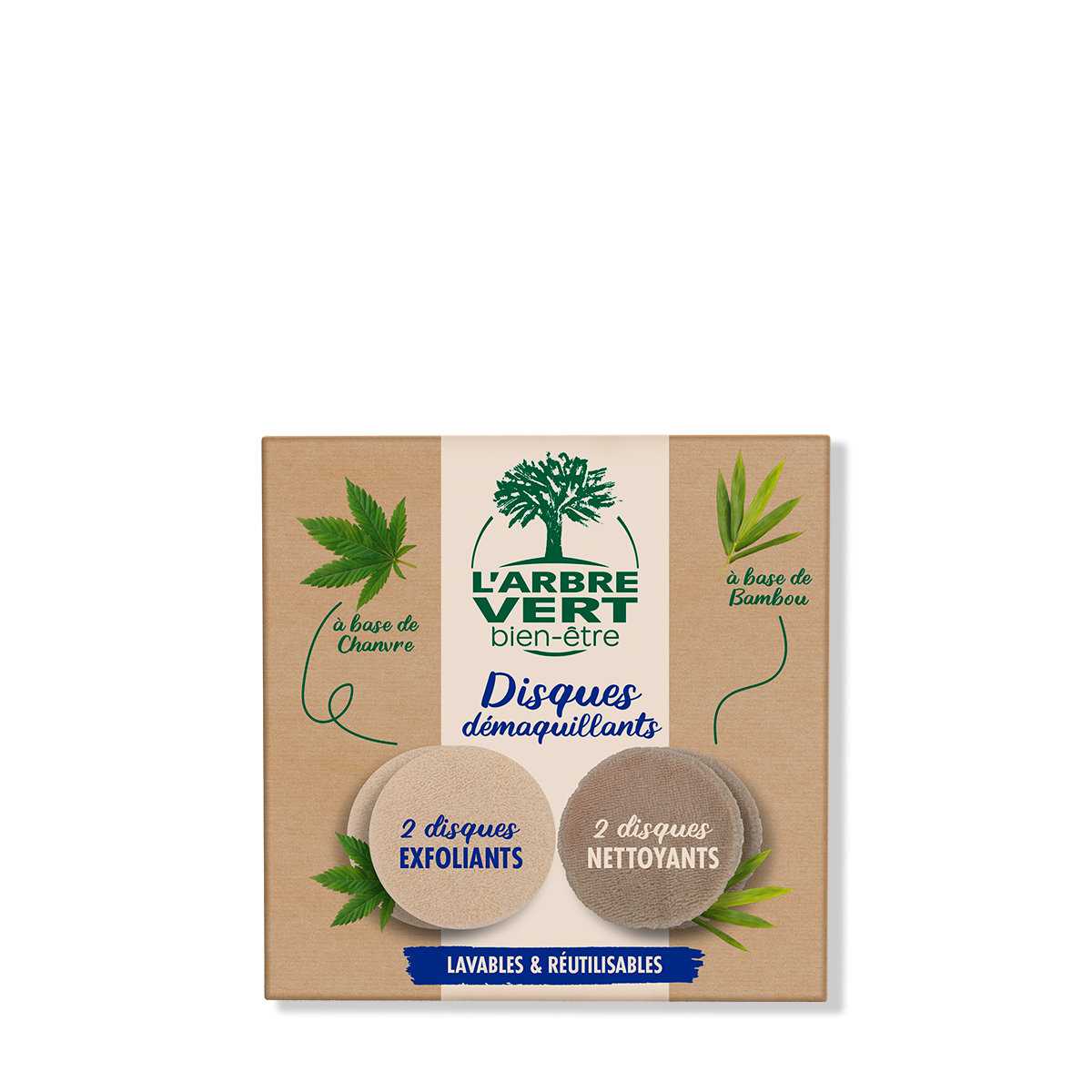 Coffret disques démaquillants Lavables & Réutilisables 2 x 2 disques