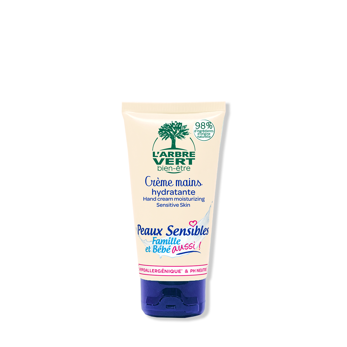 Crème mains hydratante à l'huile d'Amande Peaux sensibles 75 mL