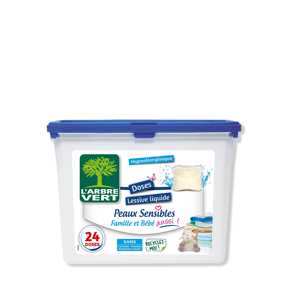 Doses lessive liquide Peaux sensibles 24 doses