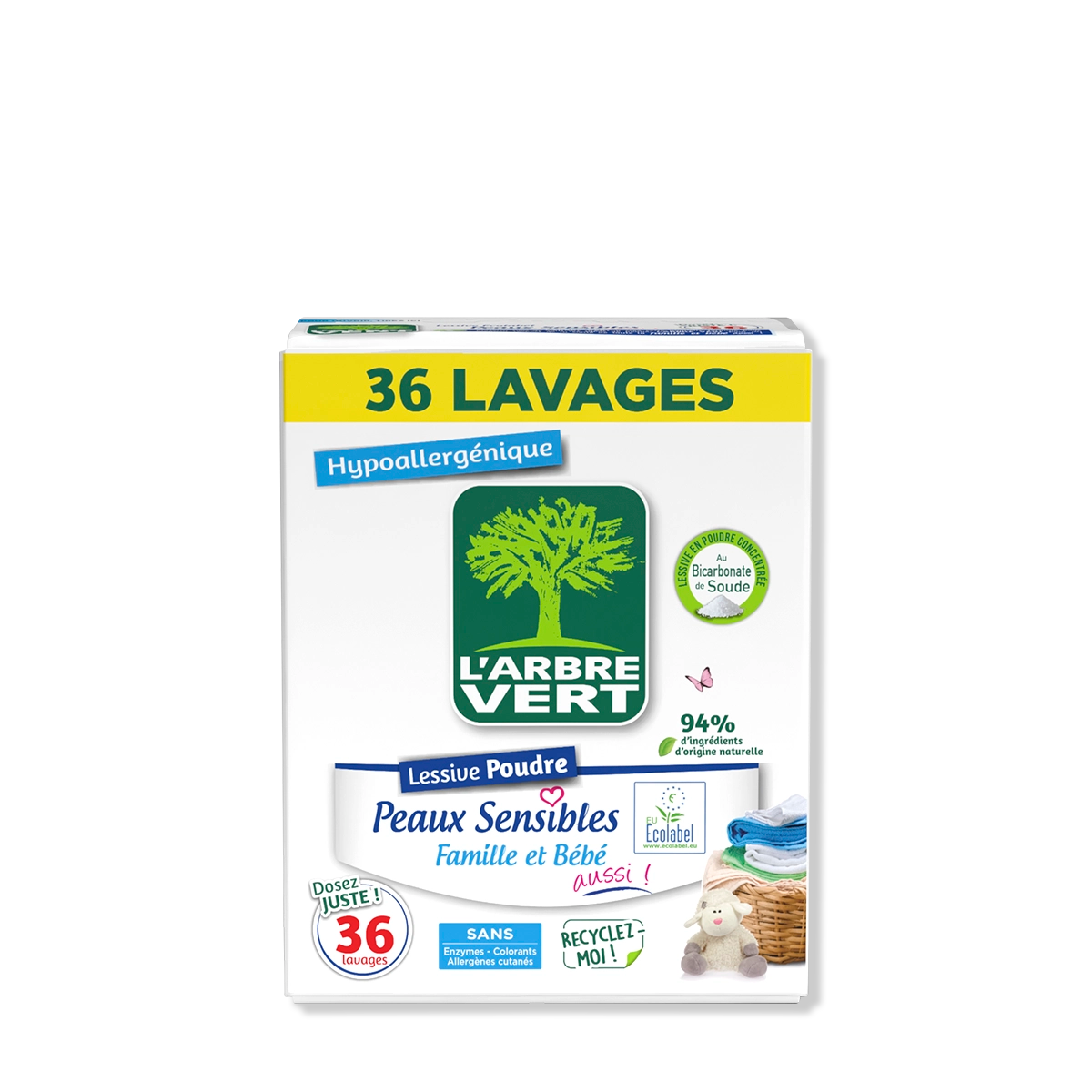 Lessive poudre Peaux sensibles 1,8Kg